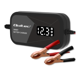 Qoltec 52492 Inteligentna mikroprocesorowa 12V / 2A  Prostownik do akumulatora AGM GEL 