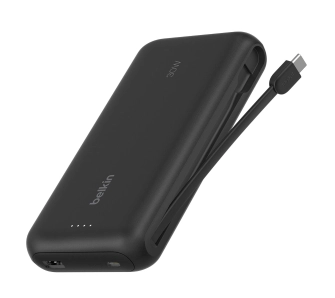 Powerbank Belkin BPB024HQBK 20000mAh, 30W, Wbudowany kabel USB-C Czarny