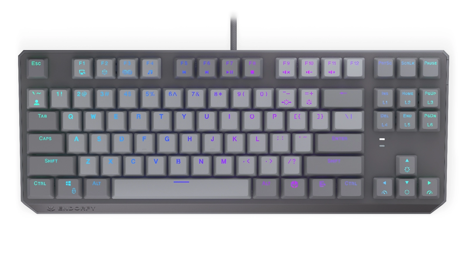 Klawiatura mechaniczna Endorfy Thock V2 TKL Endorfy Red Szary