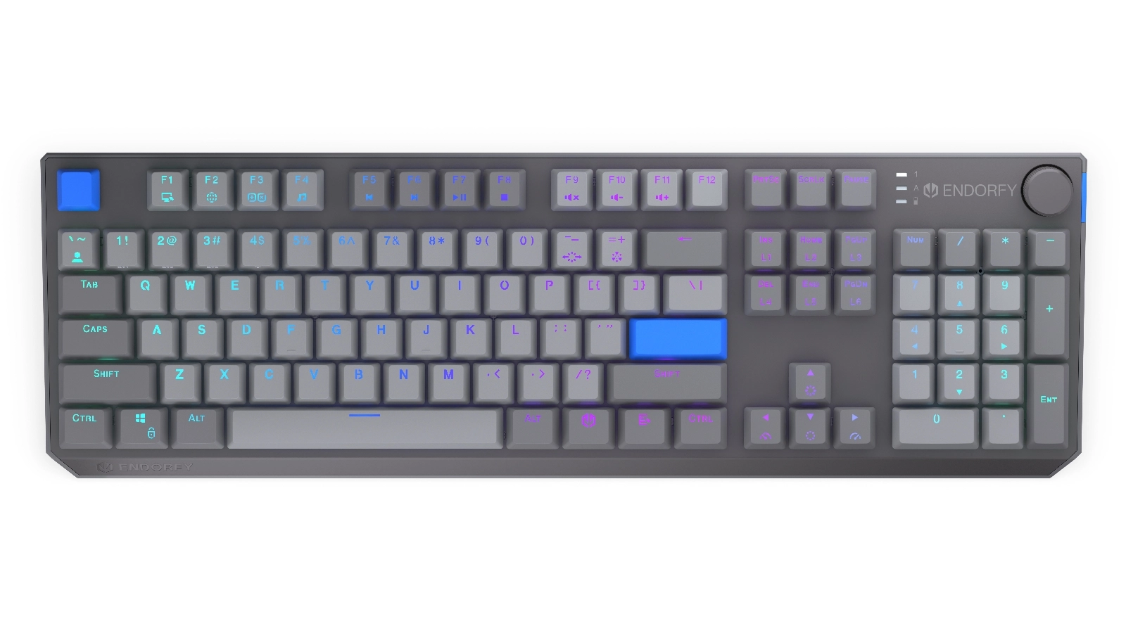 Klawiatura mechaniczna Endorfy Thock V2 Wireless Gateron Yellow Szary