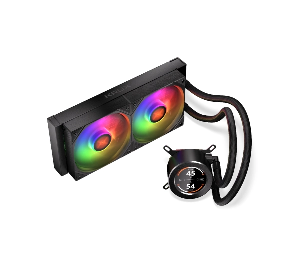 Krux HydroGlance 240 ARGB LCD Czarny - Kup na Raty - RRSO 0%