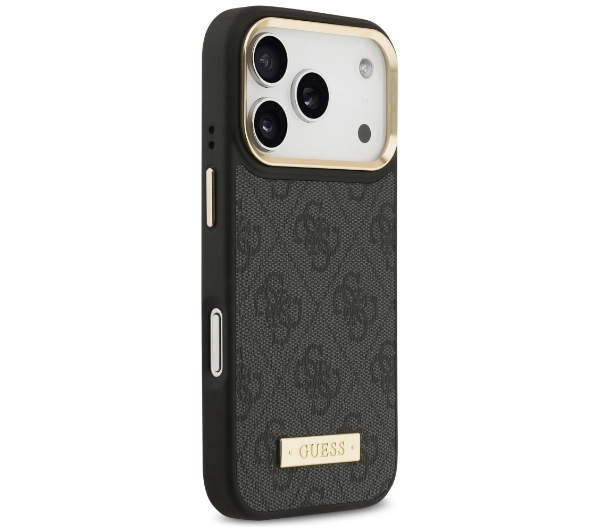 Guess 4G Logo Plate MagSafe do iPhone 17 Pro czarny