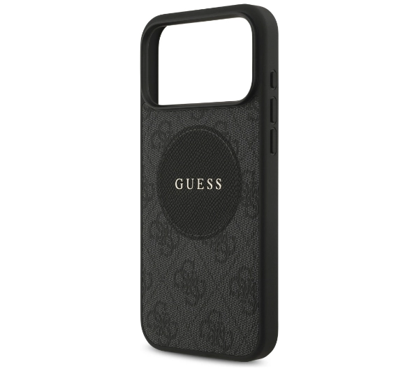 Guess 4G Circle Classic Logo MagSafe do iPhone 17 Pro Max Czarny