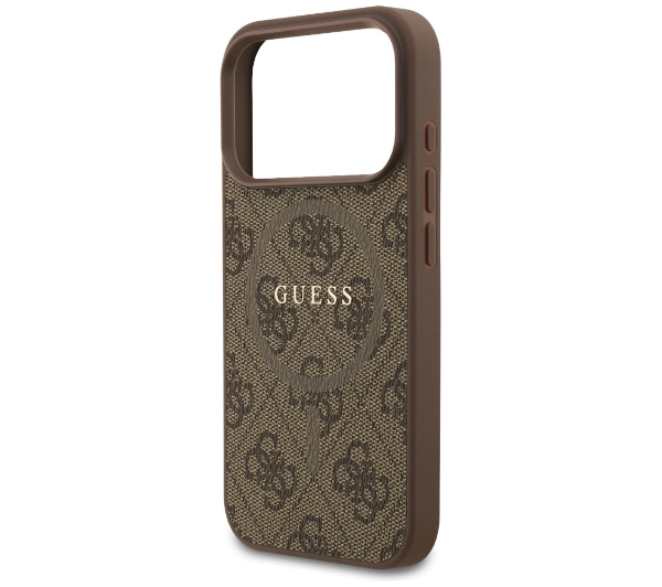 Guess 4G Ring Classic Logo MagSafe do iPhone 17 Pro brązowy