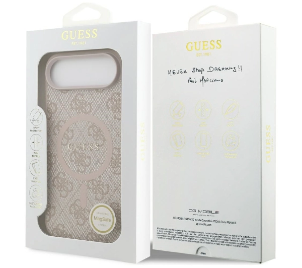 Guess 4G Ring Classic Logo MagSafe do iPhone Air różowy
