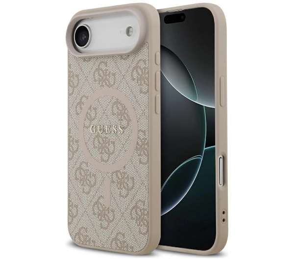 Etui GUESS 4G Ring Classic Logo MagSafe do Apple iPhone Air Różowy