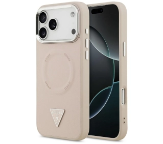 Guess Triangle Logo MagSafe do iPhone 17 Pro Różowy
