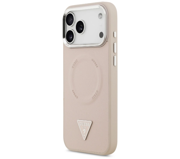 Guess Triangle Logo MagSafe do iPhone 17 Pro Różowy