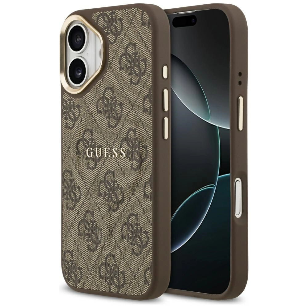 Etui Guess 4G PU Classic Logo MagSafe do iPhone 17 brązowy