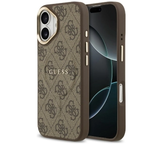Etui Guess 4G PU Classic Logo MagSafe do iPhone 17 brązowy