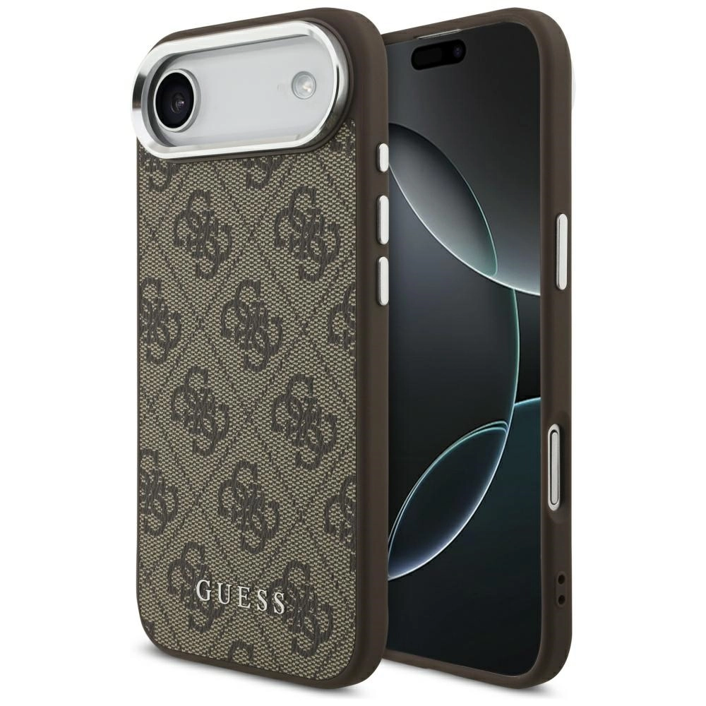 Etui Guess 4G Classic Logo MagSafe do iPhone Air Brązowy