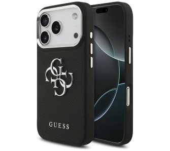 Etui Guess Grained Big 4G Classic Logo do iPhone 17 Pro czarny