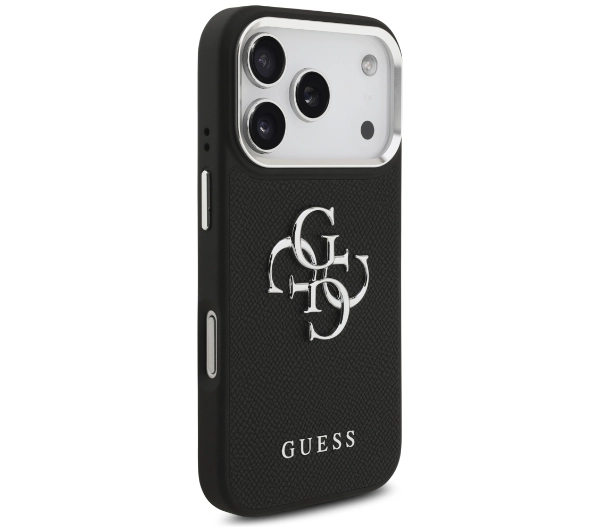 Guess Grained Big 4G Classic Logo do iPhone 17 Pro czarny