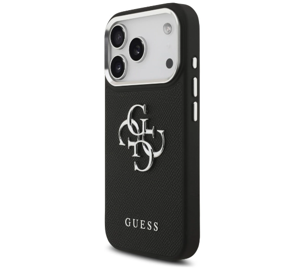 Guess Grained Big 4G Classic Logo do iPhone 17 Pro czarny