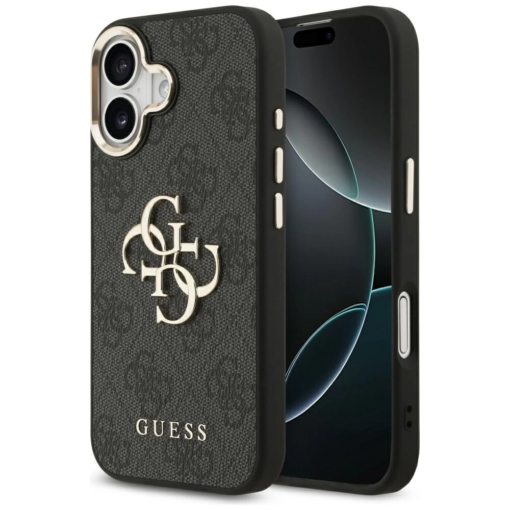 Etui Guess Big 4G Classic Logo do iPhone 17 czarny złoty