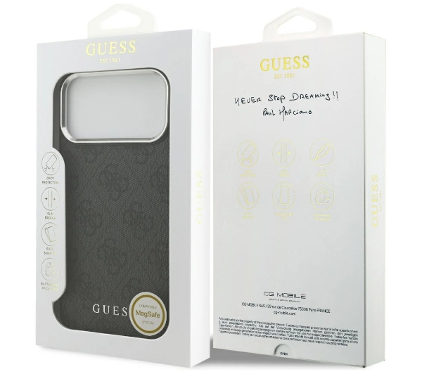Guess 4G Classic Logo MagSafe do iPhone 17 Pro Max czarny