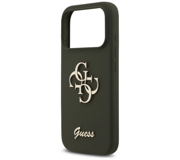 Guess Silicone Big 4G Script do iPhone 17 Pro Max khaki