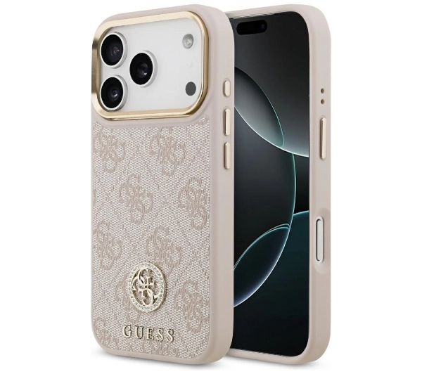 Guess 4G Strass Logo MagSafe do iPhone 17 Pro różowy