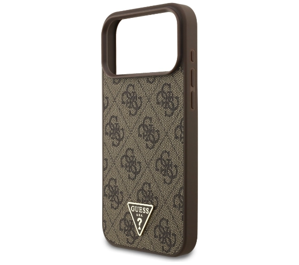 Guess 4G Strap Triangle Logo MagSafe do iPhone 17 Pro Max brązowy