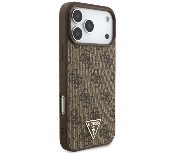 Guess 4G Strap Triangle Logo MagSafe do iPhone 17 Pro Max brązowy