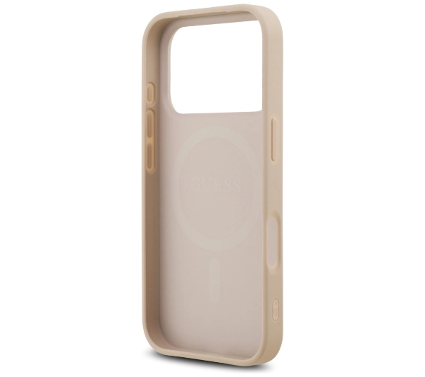 Guess Saffiano Classic Logo MagSafe do iPhone 17 Pro różowy