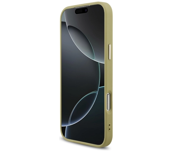 Guess Fixed Glitter Big 4G Metal Frame do iPhone 17 Pro Max złoty