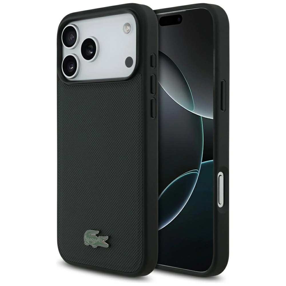 Etui Lacoste Petit Pique Lacquer Logo MagSafe do iPhone 17 Pro Max sinople