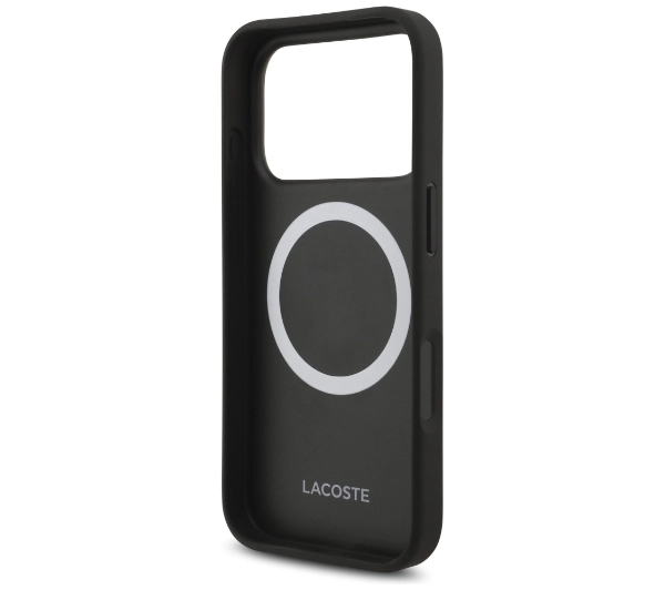 Lacoste Iconic Petit Pique Woven Logo MagSafe do iPhone 17 Pro sinople