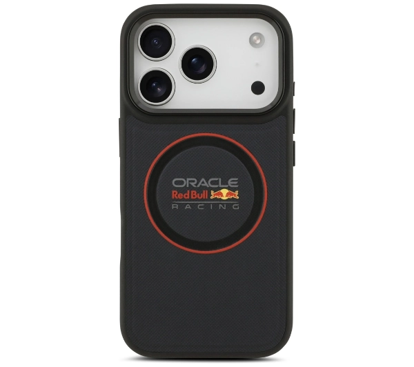Red Bull Racing Meshed Red Ring & Metal Buttons MagSafe do iPhone 17 Pro Granatowy