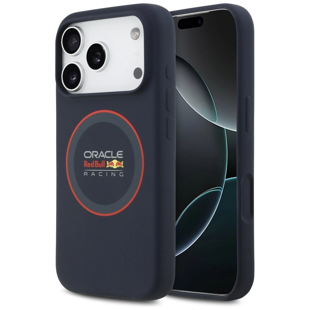 Etui Red Bull Racing Silicone Red Ring MagSafe do iPhone 17 Pro Granatowy