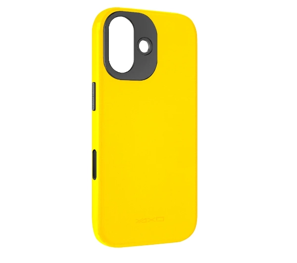 Yaxo Leather Gear Slim Case MagSafe do iPhone 17 Żółty