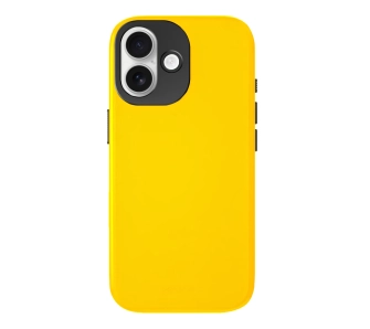 Etui Yaxo Leather Gear Slim Case MagSafe do iPhone 17 Żółty