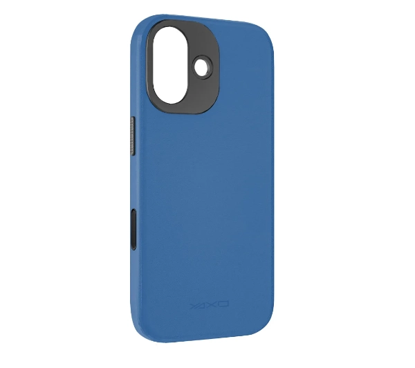 Yaxo Leather Gear Slim Case MagSafe do iPhone 17 Niebieski