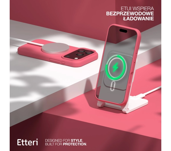 Etteri Silicone Case do iPhone 17 Pro Malinowy
