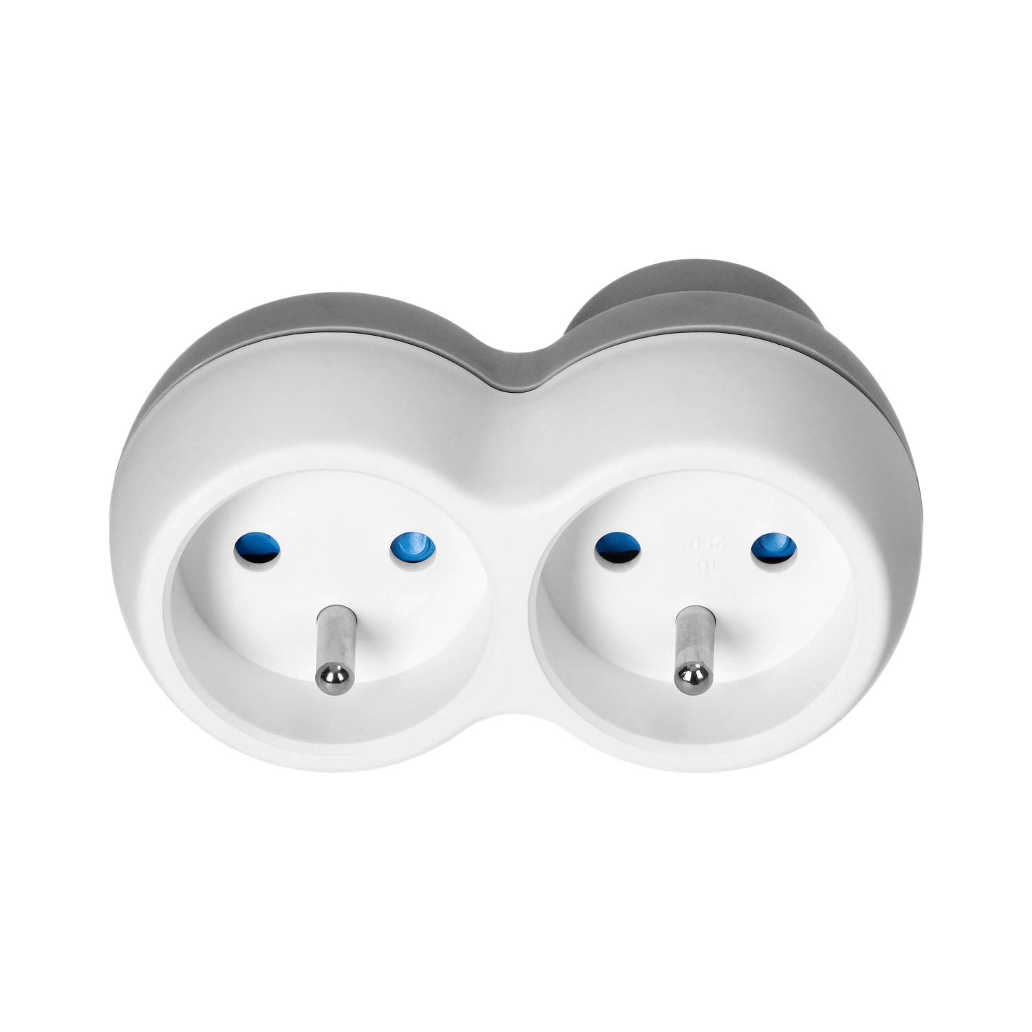 Rozgałęziacz Orno OR-AE-13238 2 gniazda Biło-szary