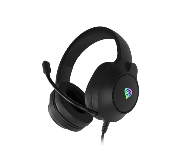 Słuchawki przewodowe z mikrofonem Genesis Neon 213 Nauszne Czarny