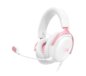 Słuchawki przewodowe z mikrofonem HyperX Cloud III Nauszne Biało-Różowe