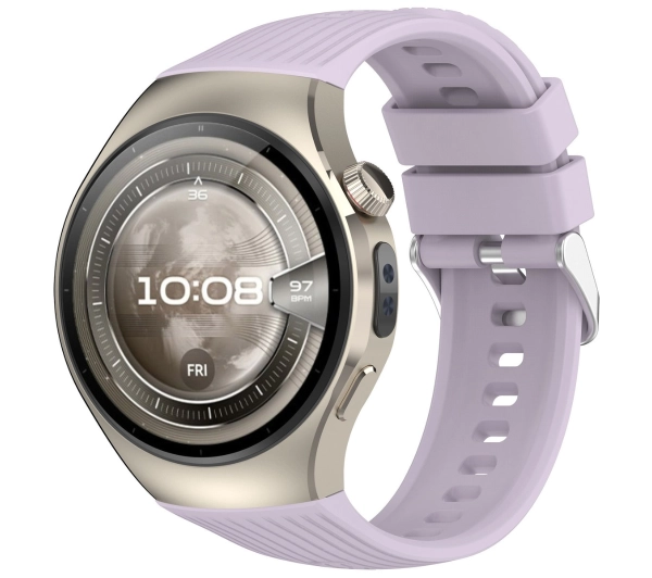 Bizon Strap Watch Silicone S do Huawei Watch 5 42 mm fioletowy