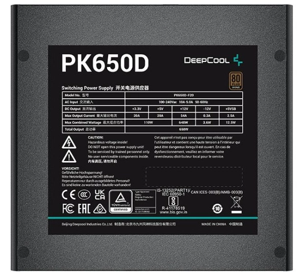 DeepCool PK650D 650W 80+ Bronze Czarny