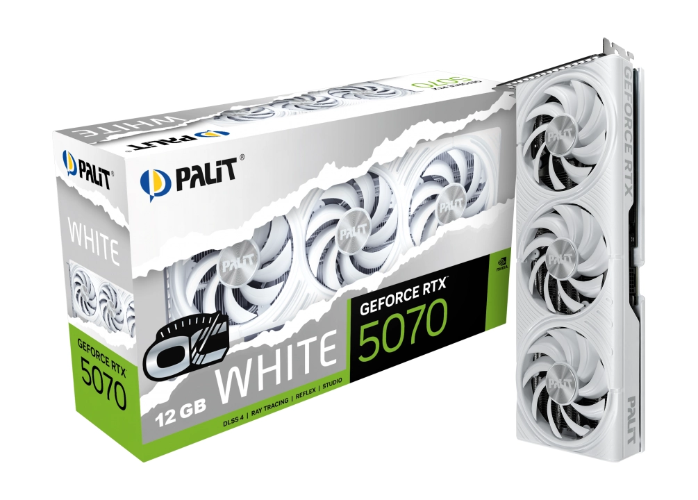 Karta graficzna Palit GeForce RTX 5070 White OC 12GB GDDR7 192bit DLSS 4