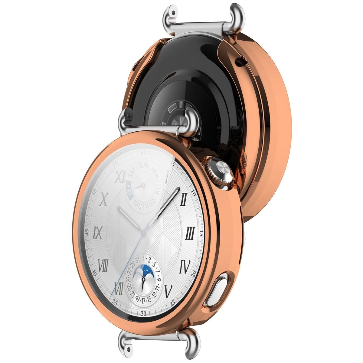 Nakładka na tarczę Bizon Felipe do Huawei Watch GT6 41 mm różowo-złoty