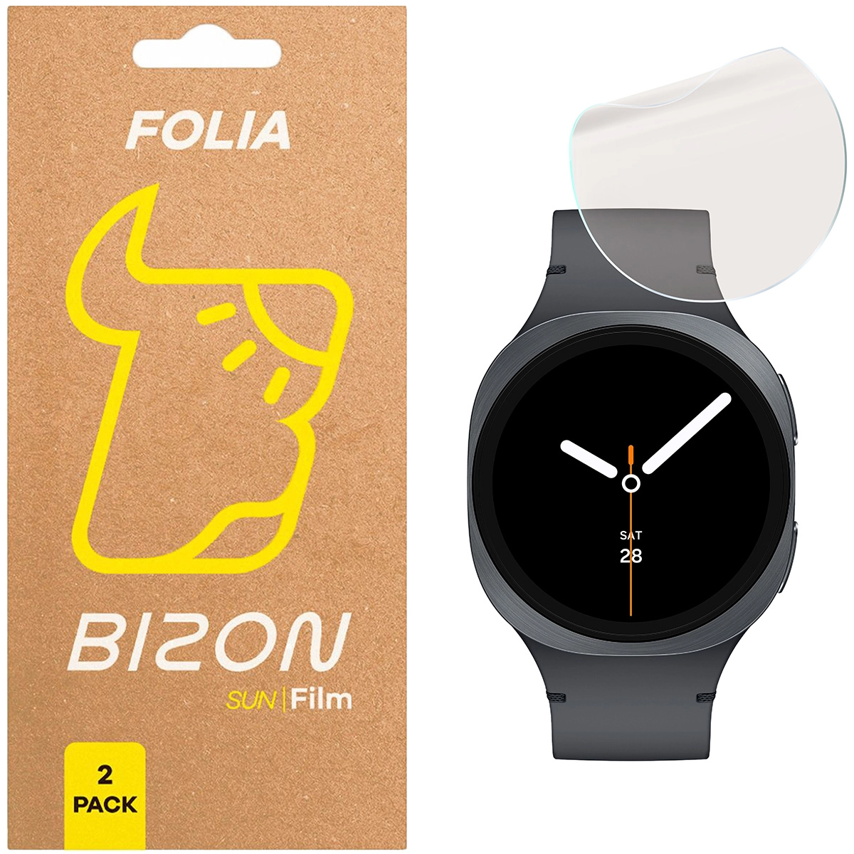 Folia ochronna Bizon matowa Film Sun do Samsung Galaxy Watch 8 44 mm - 2 sztuki