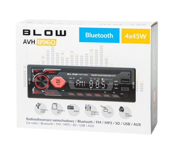 BLOW AVH-8960 z USB/SD 4x 45W Bluetooth
