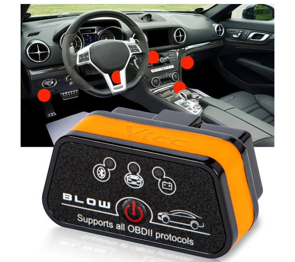 BLOW Vtec iTRON Interfejs diagnostyczny OBD2 Bluetooth