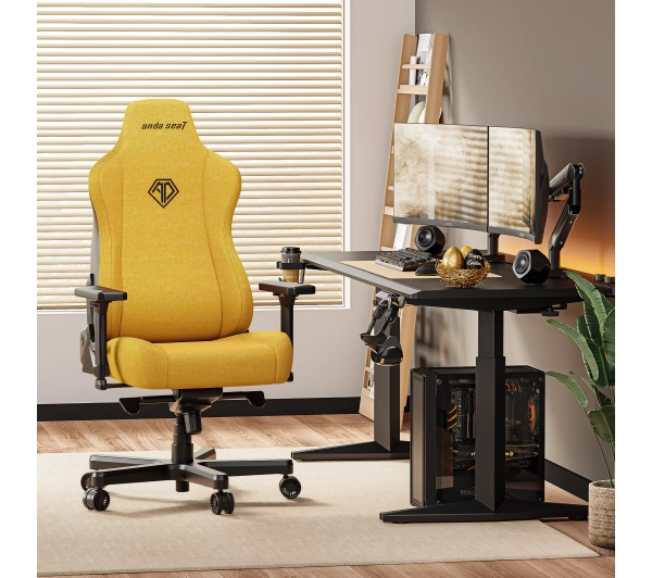 Anda Seat Kaiser 3E XL Gamingowy do 150kg Tkanina Żółty - Kup na Raty - RRSO 0%