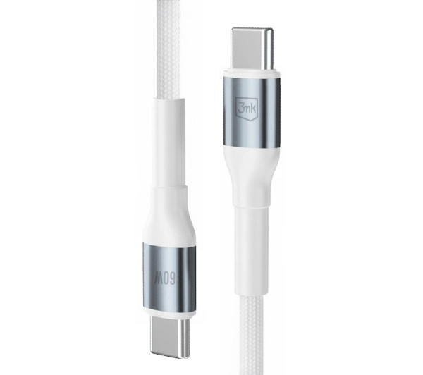 3mk Hyper Cable N-SERIES USB-C do USB-C 1m 20V/3 A 60W Biały