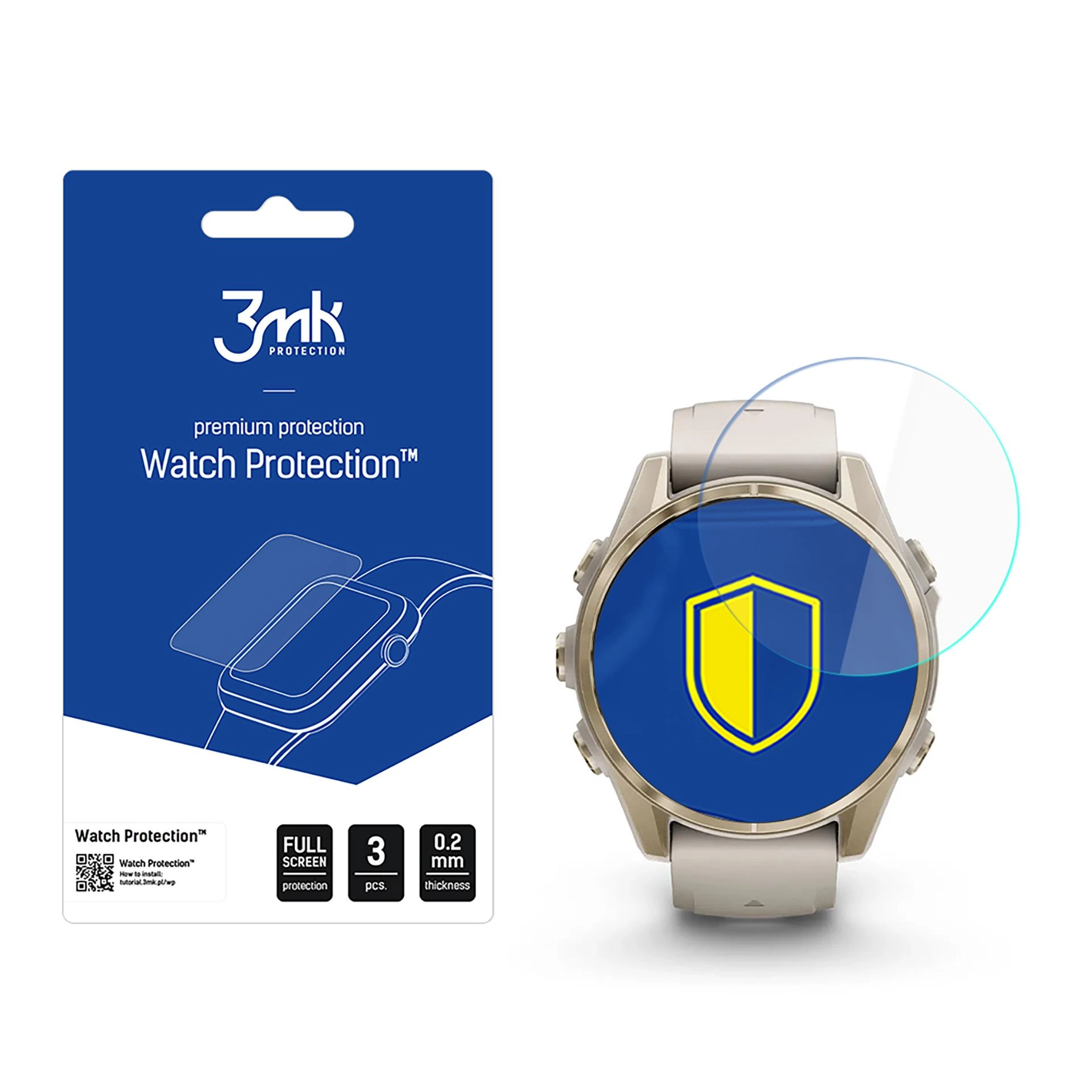 Szkło hybrydowe 3mk Watch Protection FlexibleGlass do Garmin Fenix 8 A moled 43mm