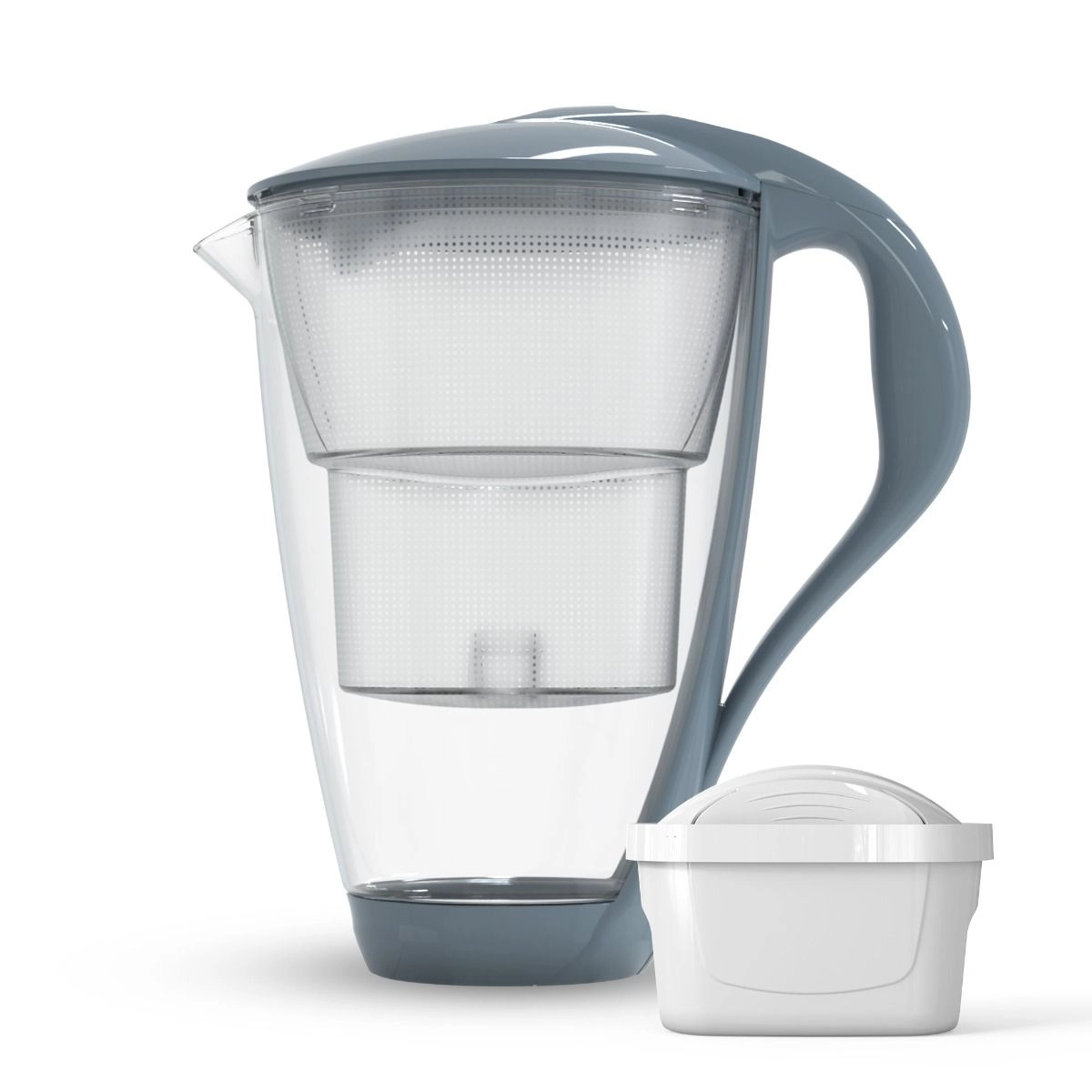 Dzbanek filtrujący Dafi Crystal LED 2l 1 wkład Szary