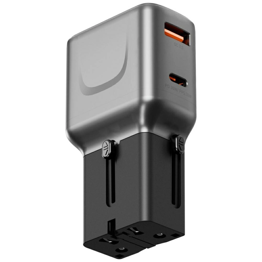 Ładowarka sieciowa Energea TravelGo Adapter 1x USB-A 1x USB-C 35W Grafitowy