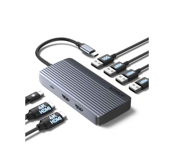 Anker PowerExpand A83740A2 7w1 10Gbps USB-C Szary